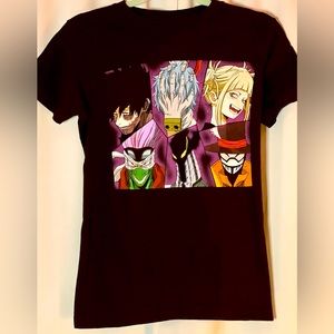 My Hero Academia Characters Block Graphic T shirt size XS EUC bright colors